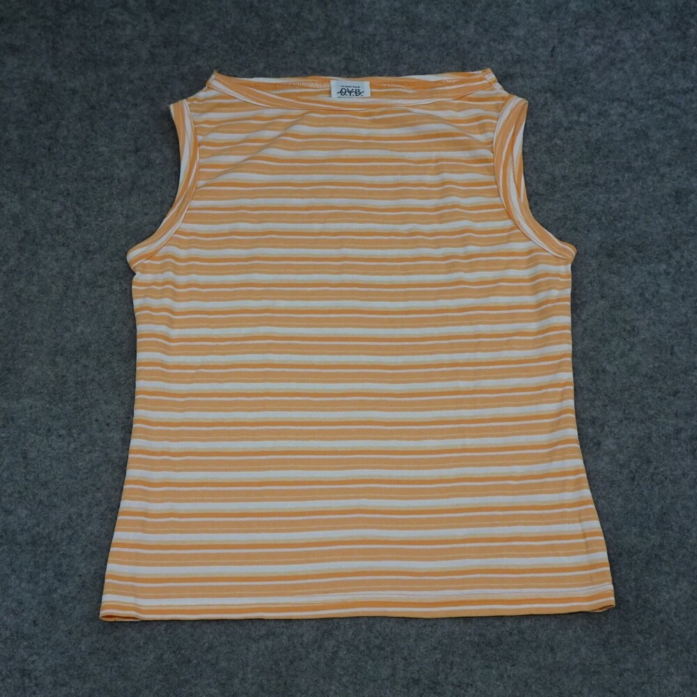 On Your Back OYB Top Womens 3 Large L Orange Pullover Sleeveless Tank Shirt